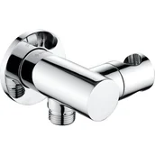 Akcesoria do armatury i ceramiki - Deante Cascada Przyłącze kątowe okrągłe z uchwytem na słuchawkę NAC_057K NAC_057K - miniaturka - grafika 1