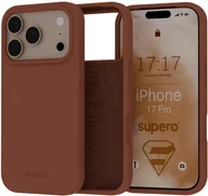 Etui i futerały do telefonów - Etui silikonowe Supero MagSkin MagSafe do iPhone 17 Pro, brązowe - miniaturka - grafika 1