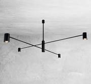Lampy sufitowe - Shilo Dakata lampa wisząca 4-punktowa czarna 5636 5636sh - miniaturka - grafika 1