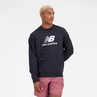 Bluzy męskie - Bluza New Balance Essentials Stacked Logo Frenc M MT31538BK 2XL - miniaturka - grafika 1