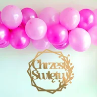 Dekoracje sali - CHRZEST ŚWIĘTY łapacz dekoracyjny ZŁOTY girlanda wisząca na CHRZCINY ozdoba - miniaturka - grafika 1