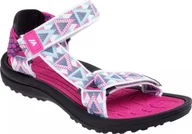 Sandały damskie - Hi-Tec Damskie sandały Martes essentials MERCHETO WO'S black/festival fuchsia/white/turquoise rozmiar 40 - miniaturka - grafika 1