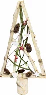 Ozdoby bożonarodzeniowe - Drewniana choinka bożonarodzeniowa z dekoracjami biała - 62 cm - 1 szt. - miniaturka - grafika 1