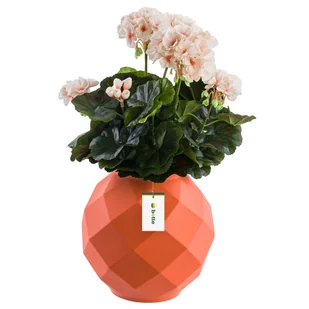 Wazon ceramiczny geometryczny 3D Pomarańczowy Ø11 H 22 cm intensywny kolor - Wazony i flakony Wazon ceramiczny geometryczny 3D Pomarańczowy Ø11 H 22 cm intensywny kolor - Wazony i flakony - miniaturka - grafika 1