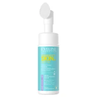 Pianki do mycia twarzy - Eveline Cosmetics Perfect Skin.acne myjąca pianka ze szczotką oczyszczającą pory 150ml - miniaturka - grafika 1
