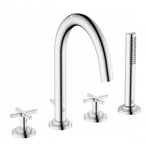 KLUDI 204250520 NOVA FONTE Classic bateria wannowo-natryskowa, 4-otw. - Baterie wannowe i prysznicowe - miniaturka - grafika 1