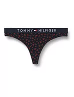 Majtki damskie - Tommy Hilfiger stringi z nadrukiem stringi damskie, Różowy Aop, L - miniaturka - grafika 1