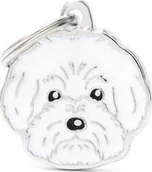 Odblaski i adresówki - Zawieszka Adresówka Identyfikator z grawerem dla psa bolognese - miniaturka - grafika 1