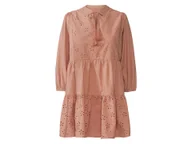 Sukienki - esmara® Sukienka damska z haftem ażurowym (42, Morelowy) - miniaturka - grafika 1