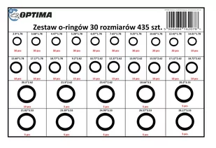 Zestaw o-ringów klimatyzacja 30 rozmiarów 435 szt - Akcesoria do klimatyzacji i ogrzewania - miniaturka - grafika 1