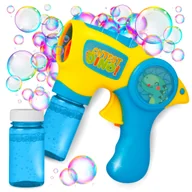 Bańki mydlane - PISTOLET DO ROBIENIA BANIEK MYDLANYCH MASZYNKA AUTOMAT BAŃKI + 2x PŁYN - miniaturka - grafika 1