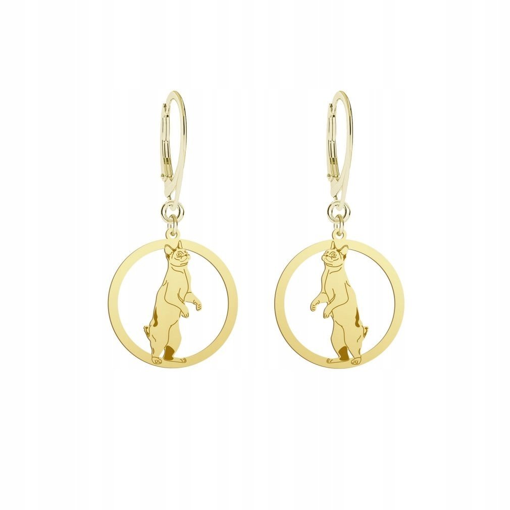 Kolczyki Złote Kot Japanese Bobtail 925 Prezent Biżuteria Prezent GRAWER