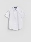 Bluzki dla chłopców - Reserved - Bawełniana koszula - biały - miniaturka - grafika 1