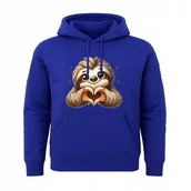 Bluzy dla dziewczynek - Bluza Dziecięca Z Nadrukiem Leniwiec Zwierzak Serce Słodki Prezent 9-11 - miniaturka - grafika 1