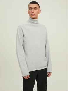Jack&Jones Golf 12210931 Szary Regular Fit - Swetry męskie - miniaturka - grafika 1