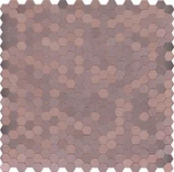 Płytki ceramiczne - Mozaika Tera Pink Gold Hexa Brushed 30.5 X 30.3 Artens - miniaturka - grafika 1