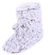 Kapcie damskie - Szare kapcie z pomponami 36-38 EU - miniaturka - grafika 1