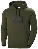 Bluzy męskie - Helly Hansen Męska bluza z kapturem HH Box, zielona użytkowa, 2XL - miniaturka - grafika 1