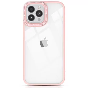 Kingxbar Sparkle Series etui iPhone 13 Pro z kryształami obudowa pokrowiec na tył plecki różowy - Etui i futerały do telefonów - miniaturka - grafika 1