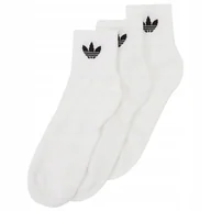 Skarpetki męskie - Adidas Białe Męskie Skarpetki za kostkę Sportowe do spodenek 42-44 r.L - miniaturka - grafika 1