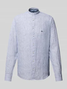 Koszula lniana o kroju slim fit ze stójką - Koszule męskie - miniaturka - grafika 1