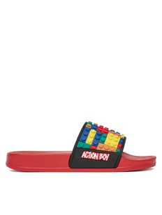Action Boy Klapki P3047043K Czerwony - Buty dla chłopców - miniaturka - grafika 1