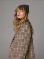 Czapki damskie - Reserved - Wełniana czapka z dodatkiem kaszmiru - brązowy - miniaturka - grafika 1