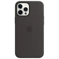 Etui i futerały do telefonów - Etui Apple MHLG3ZE/A iPhone 12 Pro Max 6.7" MagSafe czarny/black Silicone Case - miniaturka - grafika 1