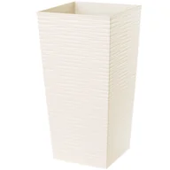 Donice - Donica na kwiaty z wkładem Tuluza dłuto 35 cm, kremowa - miniaturka - grafika 1