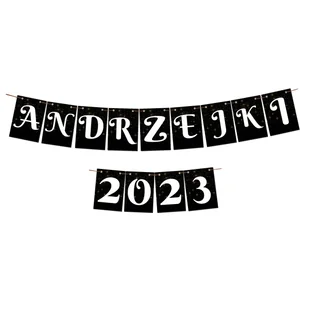 BANER GIRLANDA NAPIS ANDRZEJKI DEKORACJA ZABAWA 2023 Y3 - Dekoracje domu - miniaturka - grafika 1