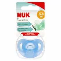 Nuk Smoczek uspokajający silikonowy 0-6m Sensitive 10729139 - Smoczki uspokajające - miniaturka - grafika 1