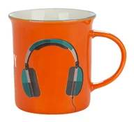 Kubki - kubek słuchawki 31,2 cl ceramiczny pomarańczowy - miniaturka - grafika 1