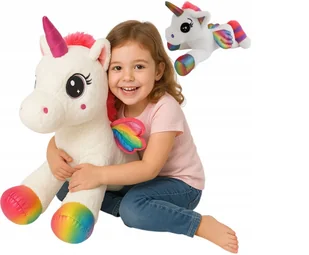 JEDNOROŻEC PLUSZOWY UNICORN MASKOTKA KOŃ BARDZO DUŻY - Maskotki i pluszaki - miniaturka - grafika 1