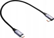 Kable USB - Kabel kątowy USB type C / USB type C 30cm AK-USB-53 60W oplot - miniaturka - grafika 1