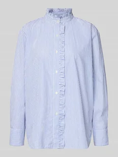 Bluzka koszulowa o kroju relaxed fit z czystej bawełny - Bluzki damskie - miniaturka - grafika 1