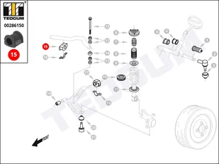 Poduszka stabilizatora TEDGUM 00286150 5481322200 00286150 - Układ zawieszenia - akcesoria - miniaturka - grafika 1