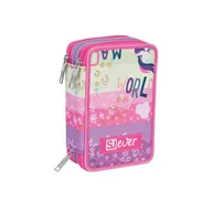 Plecaki szkolne i tornistry - SJ Gang Pudełko szkolne 3 Zip - RAYLY GIRL, Różowy - Pudełko 3 Przedziały Dziewczynki, Uchwyt Szkolny Akcesoria Długopisy, Ołówki i Kolory, Akcesoria Szkolne Plecak, Różowy, Taglia Unica, skrzynka - miniaturka - grafika 1