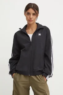 adidas Originals kurtka Woven Tracktop damska kolor czarny przejściowa oversize JD5331 - Kurtki damskie - miniaturka - grafika 1