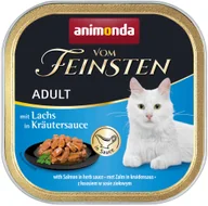 Mokra karma dla kotów - Mega zestaw Animonda vom Feinsten Adult NoGrain w sosie, 36 x 100 g - Łosoś w sosie ziołowym - miniaturka - grafika 1