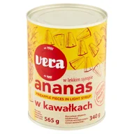 Owoce w puszkach i słoikach - Vera - Ananas kawałki w syropie - miniaturka - grafika 1