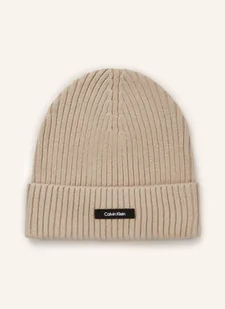 Calvin Klein Czapka beige - Czapki damskie - miniaturka - grafika 1