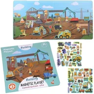 Układanki dla dzieci - Książeczka Układanka Magnetyczna Puzzle Na Magnes Budowa Pojazdy Montessori - miniaturka - grafika 1