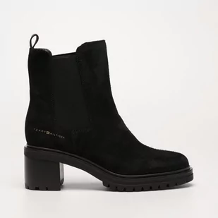 TOMMY HILFIGER ESSENTIAL MIDHEEL SUEDE BOOTIE - Tommy Hilfiger - Trampki damskie - miniaturka - grafika 1