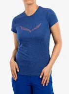 Koszulki i topy damskie - Koszulka damska Salewa Solid Dry T-Shirt - electric melange - miniaturka - grafika 1