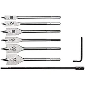 Wiertła - ZESTAW WIERTEŁ PIÓRKOWYCH DO DREWNA 6 SZT., PRZEDŁUŻKA MATRIX 704069 - miniaturka - grafika 1