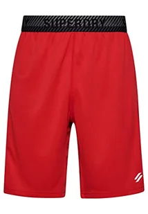Superdry Męskie szorty Core Relaxed, Varsity Czerwony, L - Spodenki damskie - miniaturka - grafika 1