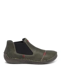 Rieker Sztyblety 52590-54 Khaki - Botki damskie - miniaturka - grafika 1