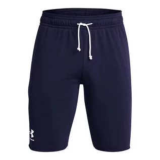 Spodnie sportowe męskie - Męskie spodenki dresowe Under Armour UA Rival Terry Short - granatowe - UNDER ARMOUR - grafika 1