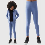 Legginsy - 4F LEGGINSY DZIEWCZĘCE DZIANINOWE DŁUGIE DZIECIĘCE SS24 - miniaturka - grafika 1
