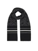 Apaszki i szaliki męskie - Tommy Hilfiger Szalik Monogram Aop Scarf AM0AM12110 Czarny - miniaturka - grafika 1
